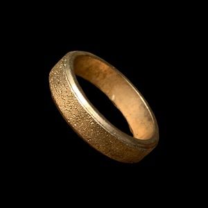 Mens Gold Plated Metal Band Ring Jewelry Size 11